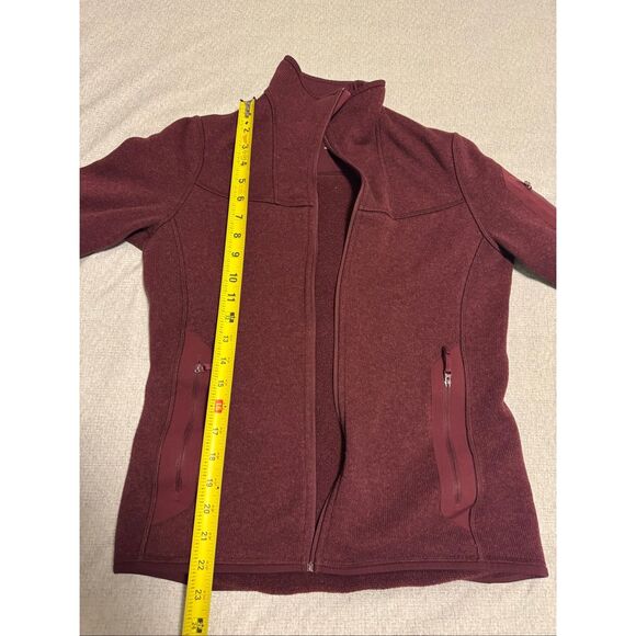 Arcteryx Size Small Covert Cardigan Women Activewear Full Zip Maroon - Picture 3 of 7